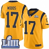 Nike Rams 17 Robert Woods Gold 2019 Super Bowl LIII Color Rush Limited Jersey,baseball caps,new era cap wholesale,wholesale hats
